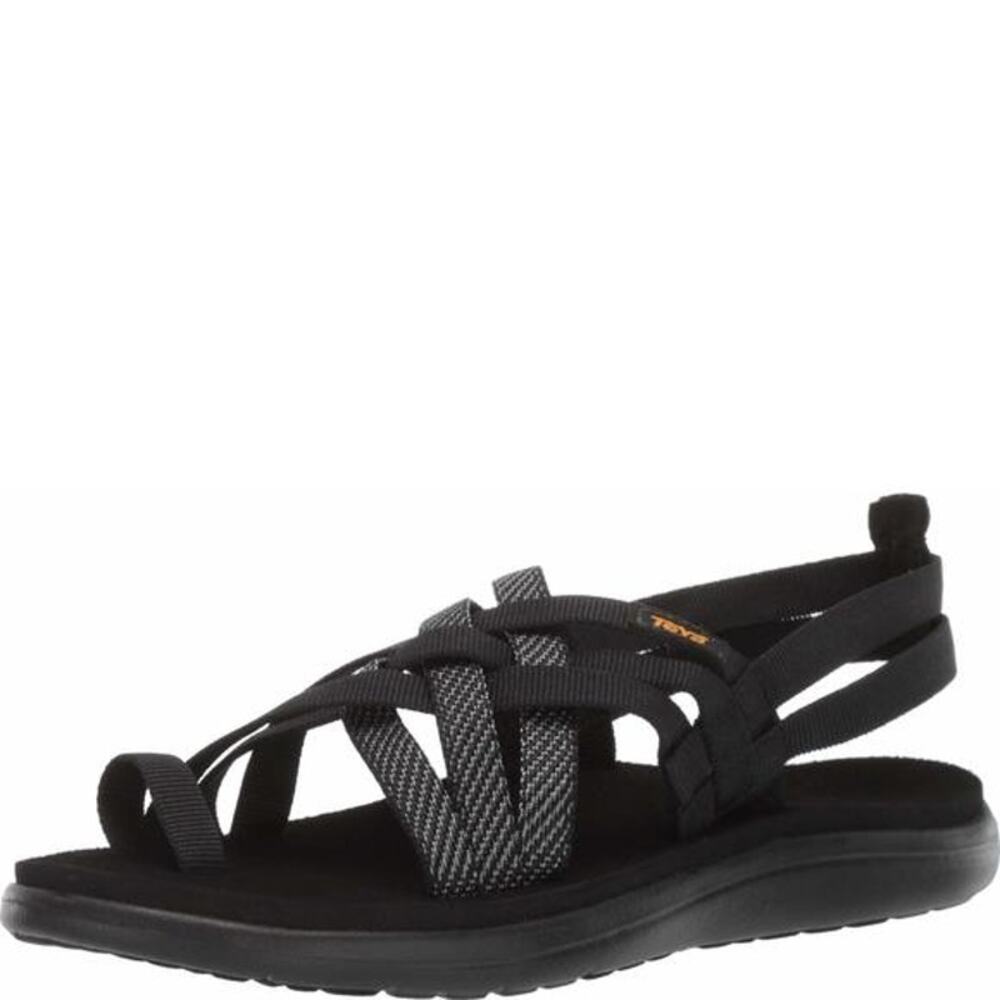 Teva Women's Voya Strappy Sandal, Hera Black, 11